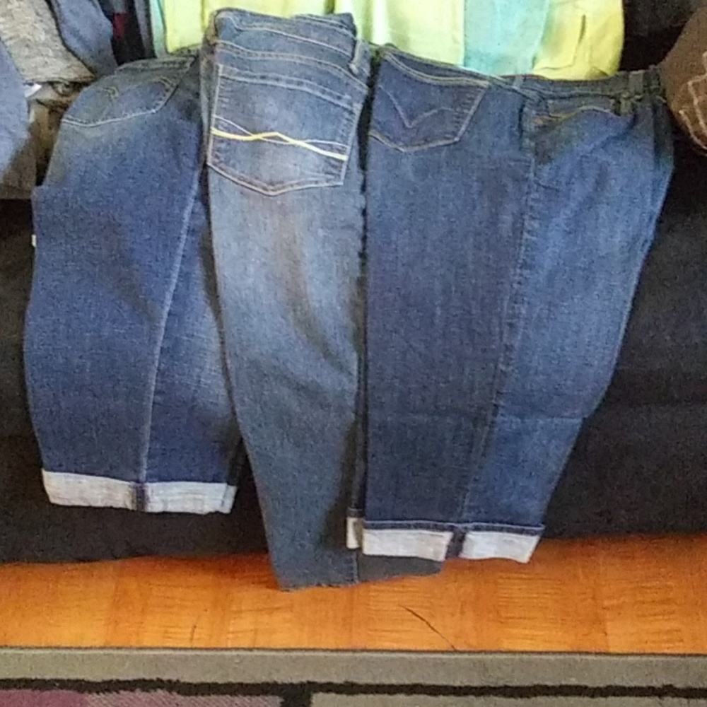 3 pr Levis size 12 crop denim jeans